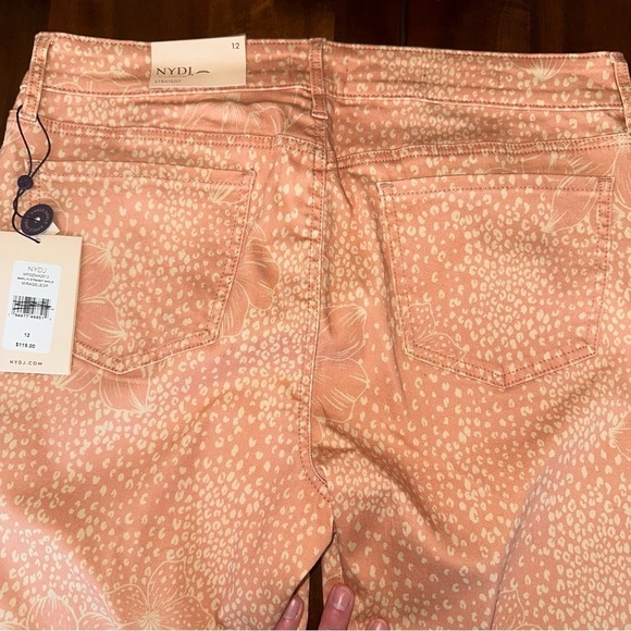 NYDJ Marilyn Straight Leg Ankle Pants Mirage Leopard Womens Size 12 NWT - Picture 6 of 12